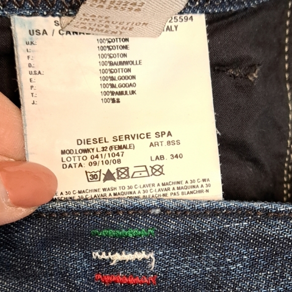DIESEL - Lowky Jeans - Distressed - Made in Italy - Size W30 x L32 - EUC - Picture 10 of 11